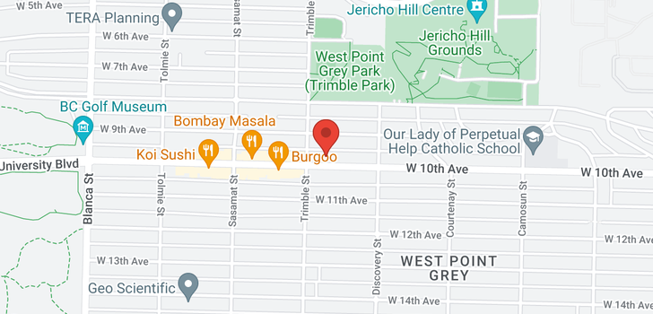 map of 403 4375 W 10TH AVENUE